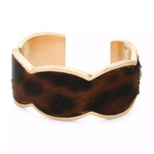 Patricia Nash Elisabetta Leopard cuff Bracelet S